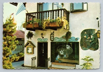 Edelweiss Wein Stube Huntington Beach CA Vintage Photochrome Postcard