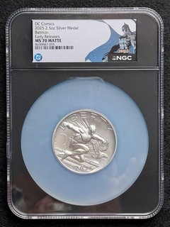 DC Comics 2025 Batman 2.5 oz .999 Silver Medal NGC MS70 Matte Early Releases