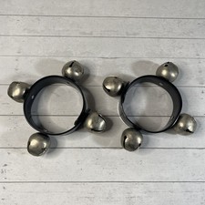 Vintage Kids Percussion Musical Instrument Jingle Bells Pair Rings