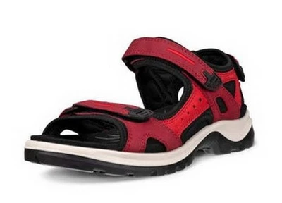 Ecco Sandale Offroad Yucatan W Rot Nubukleder Trekking Wandersandale Kletter