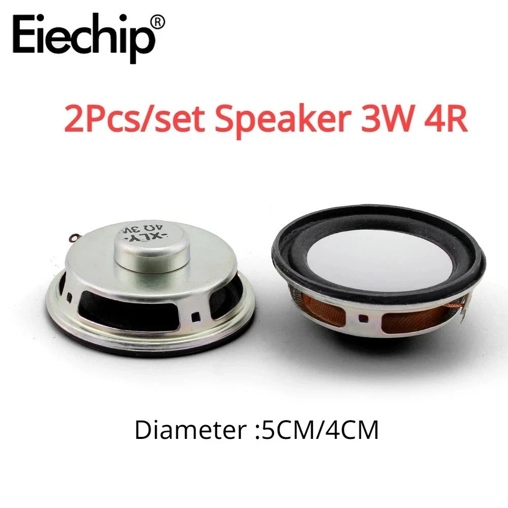 Mini Speaker 40mm 4 Ohm 3W Full Range Audio Speaker 2PCS for Arduino