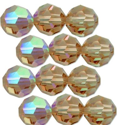 12 SWAROVSKI RUNDE 8mm KRISTALL PERLEN HELL COLORADO TOPAS AB SUPER ANGEBOT