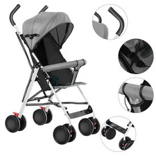 Foldable Baby Stroller Pram Pushchair with Sunshade Foot Brake Buggy Travel