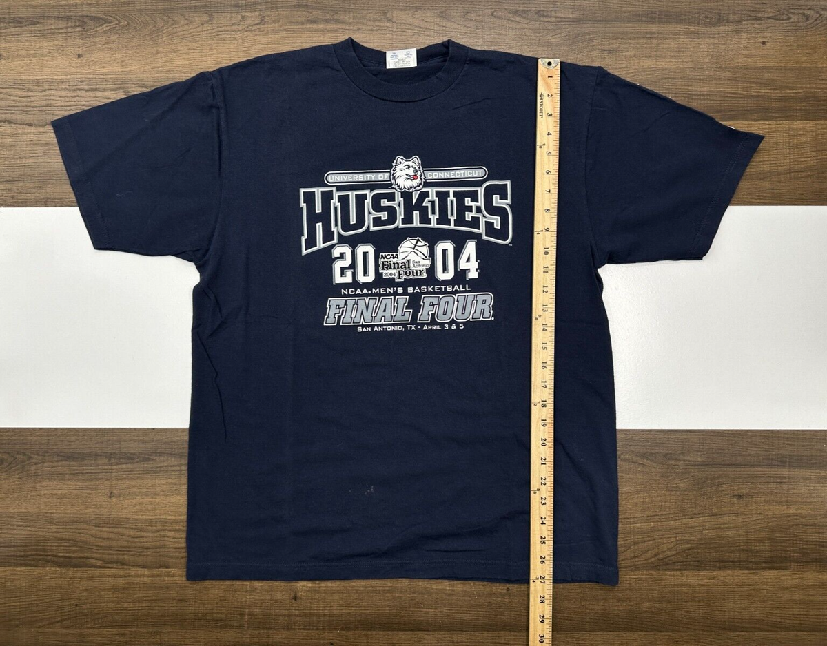 Champion HUSKIES 16 シャツ Lサイズ 古着 USA製 80s