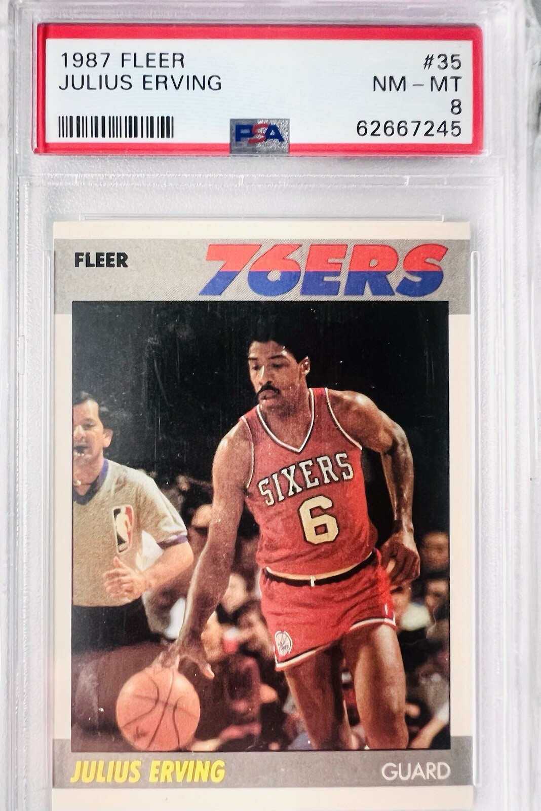 1987 Fleer Julius Erving #35 PSA 8 NM-MT DR. J