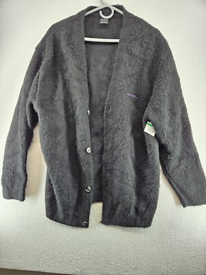 Iets Frans Women Wooly Sweater Size L Long Sleeve Plush Inside and Out Black