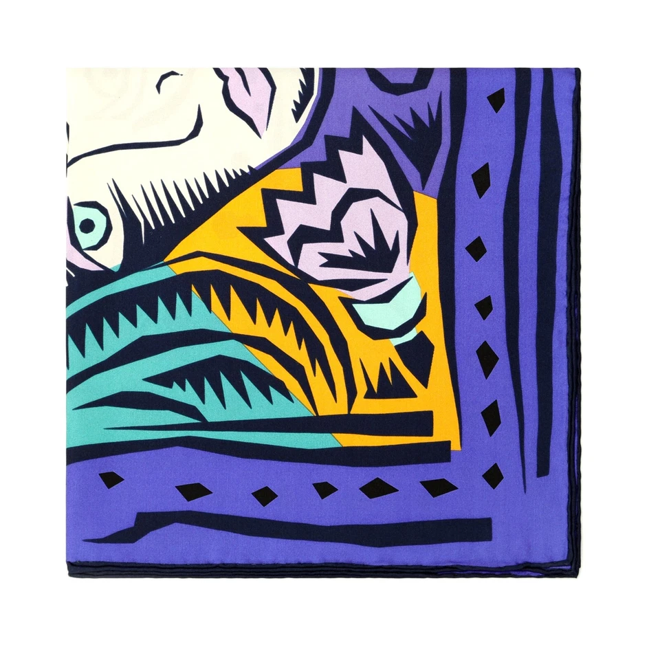 Hombre 100% Seda Bolsillo Cuadrado Constelación Serie Virgo 53cm 21" Enrollado a Mano Foto 2 de 4