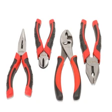 4Pcs Duarable Linesmans' Needle Nose Pliers w/Rubberized Grips Wire Cable Cutter