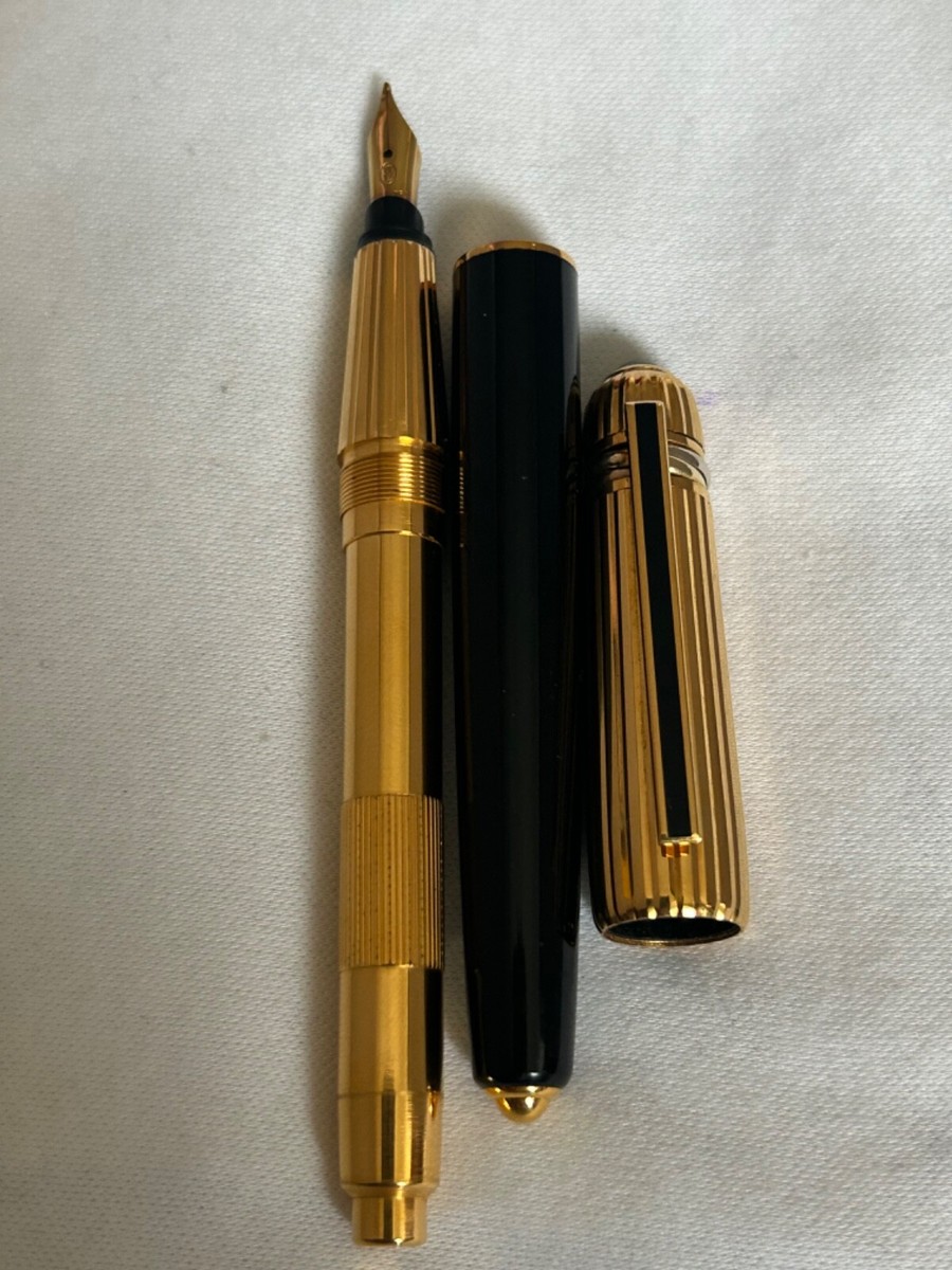 Louis Cartier Pasha, Black Body FP, 18K M Nib-VG Condition | eBay