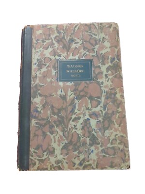 1800's THE VALKYRIE RICHARD WAGNER VOCAL SCORE SHEET MUSIC BOOK VTG RARE