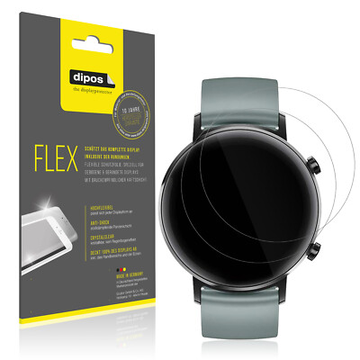 2x 3D Full Cover Schutzfolie für Huawei Watch GT 2 (42mm) Panzerfolie