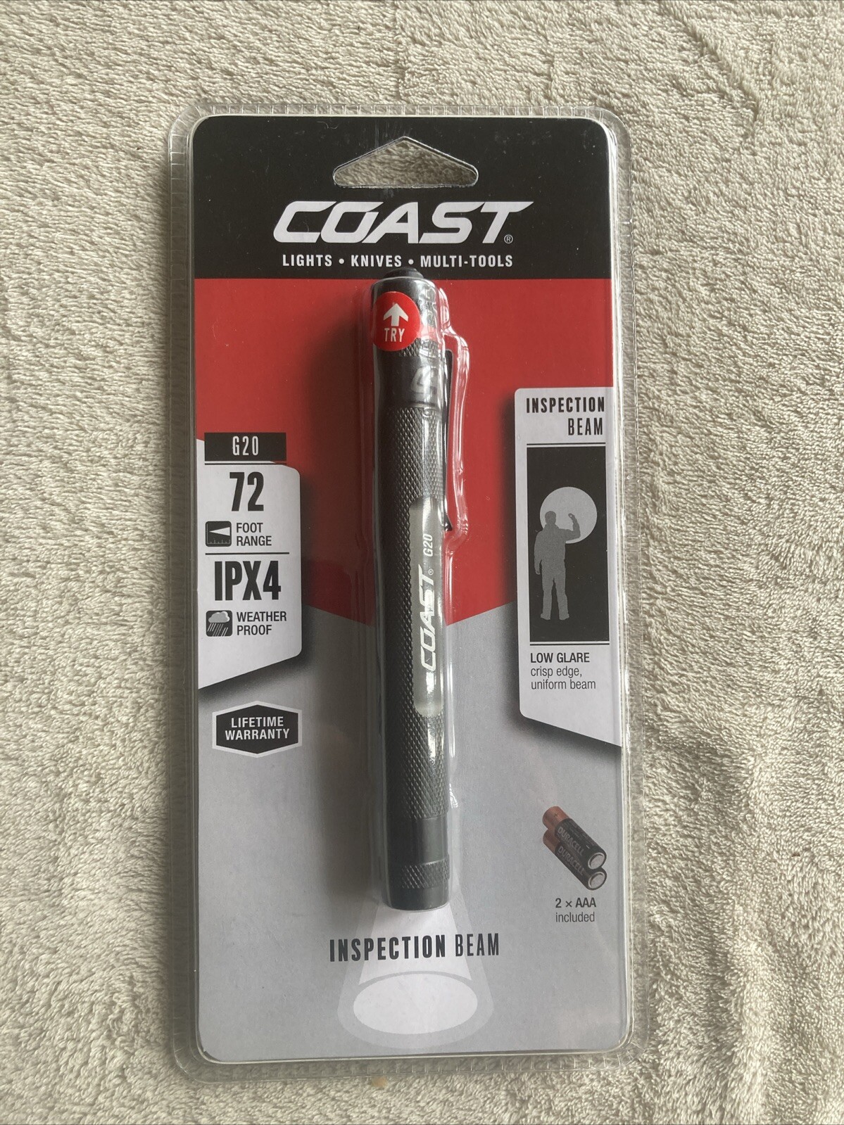 Coast G20 IPX4 Water-Resistant 1000 Lumen LED Flashlight Pro-Grade