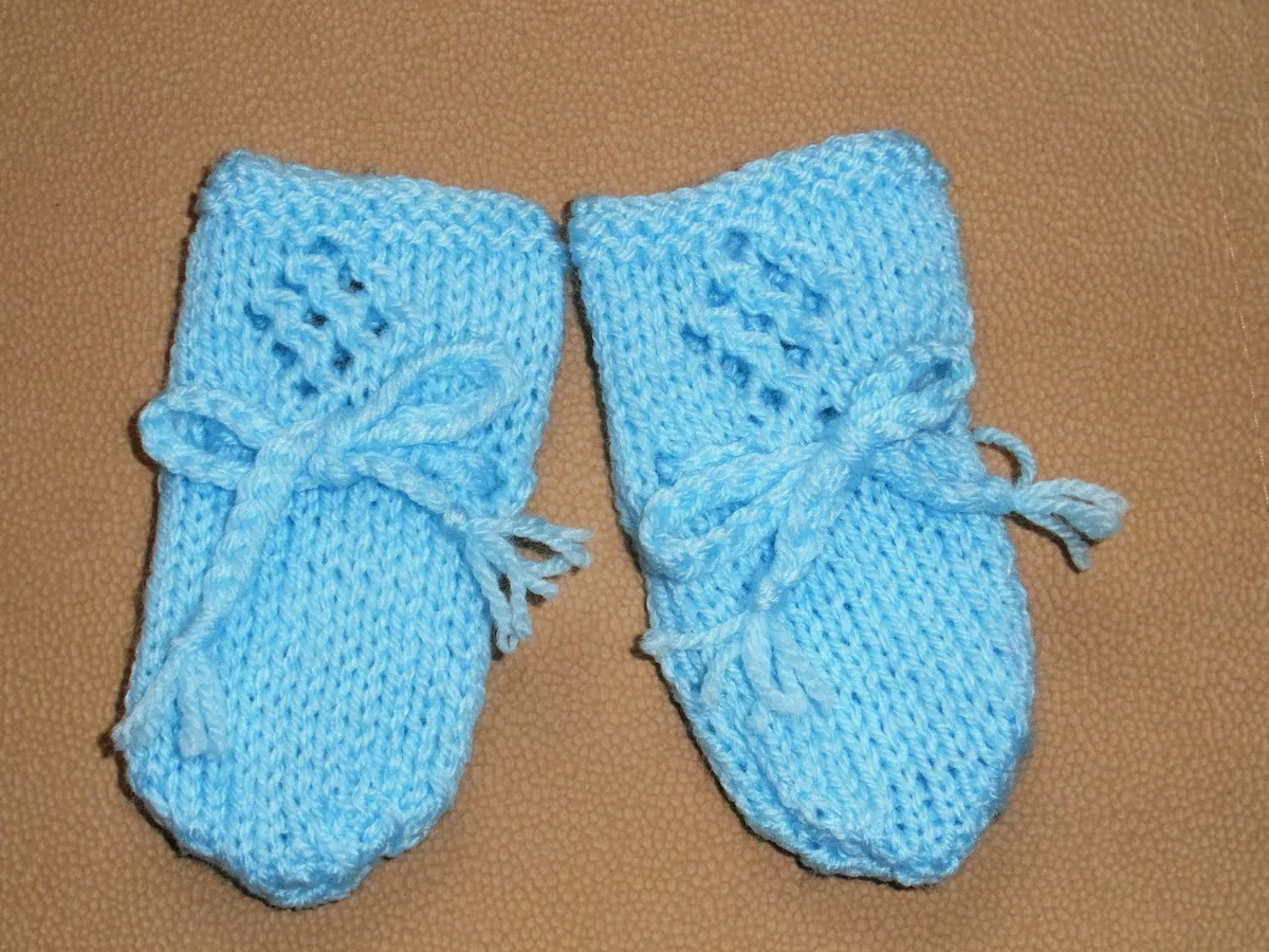 Baby mittens with ties deals
