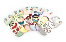 Crayon Shinchan Patterned 6 Pairs Sneaker Socks for Women