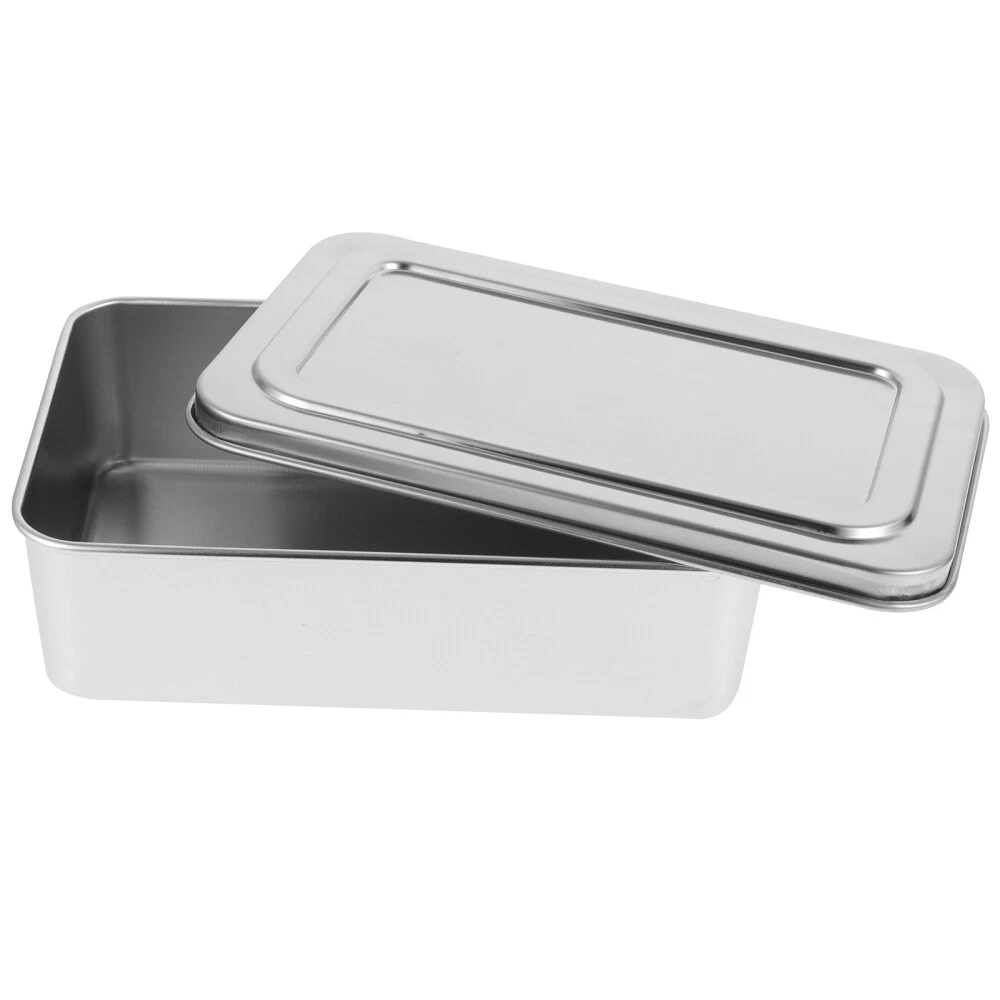 Bread Rectangle Deep Cake Pan Metal Oven Pan Oven Tray With Lid Baking Box
