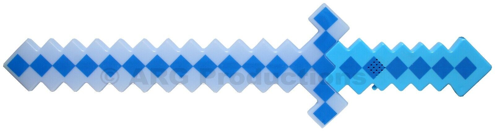 MineCraft Pixel Classic Diamond Sword LED Flashing Lights and FX Sounds  Blue