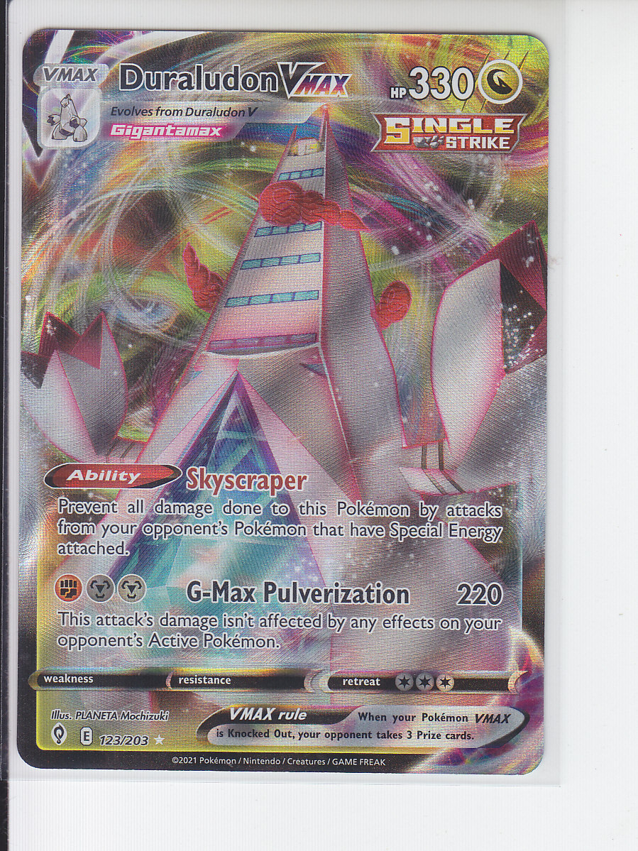 Duraludon VMax 123/203 Evolving Skies Ultra Rare Pokemon TCG NM/M