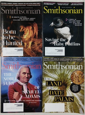 Lot of 4 Smithsonian Magazines 2022-2023 Baby Puffins Born To Be Hunted Palms