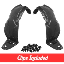 Front Fender Liner Set w/ Clips For 2004-2005 Honda Civic Sedan Coupe