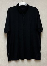 Icebreaker Merino Wool Men's Black Polo Shirt Short Sleeve Sz XXL EUC