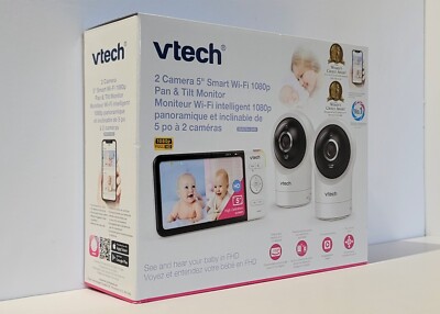 Vtech RM5764-2HD 1080P Dual Wide View Camera Baby Monitor Temp Sensor 2Way  Audio