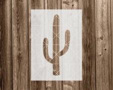Cactus Stencil, Durable Flexible Handmade Mylar Reusable Craft Template, 580