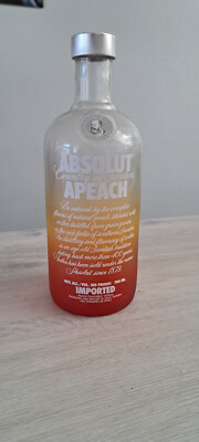 Absolut APEACH  Vodka 700ml LEER -SAMMLUNGSAUFLÖSUNG Deko, basteln