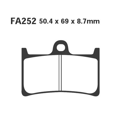 EBC PAIR OF BRAKE PADS SFA T-MAX 2008 ANT. SFA252