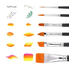 Bowitzki Pro Brushes Set Professional Face Paint Brushes for Halloween Makeup