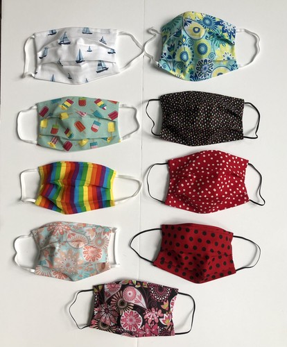 Gesichtsmaske 2-lagig Baumwolle, Filtertasche, 26 Stile, Erwachsene normal SCHNELLER VERSAND! - Bild 3 von 12