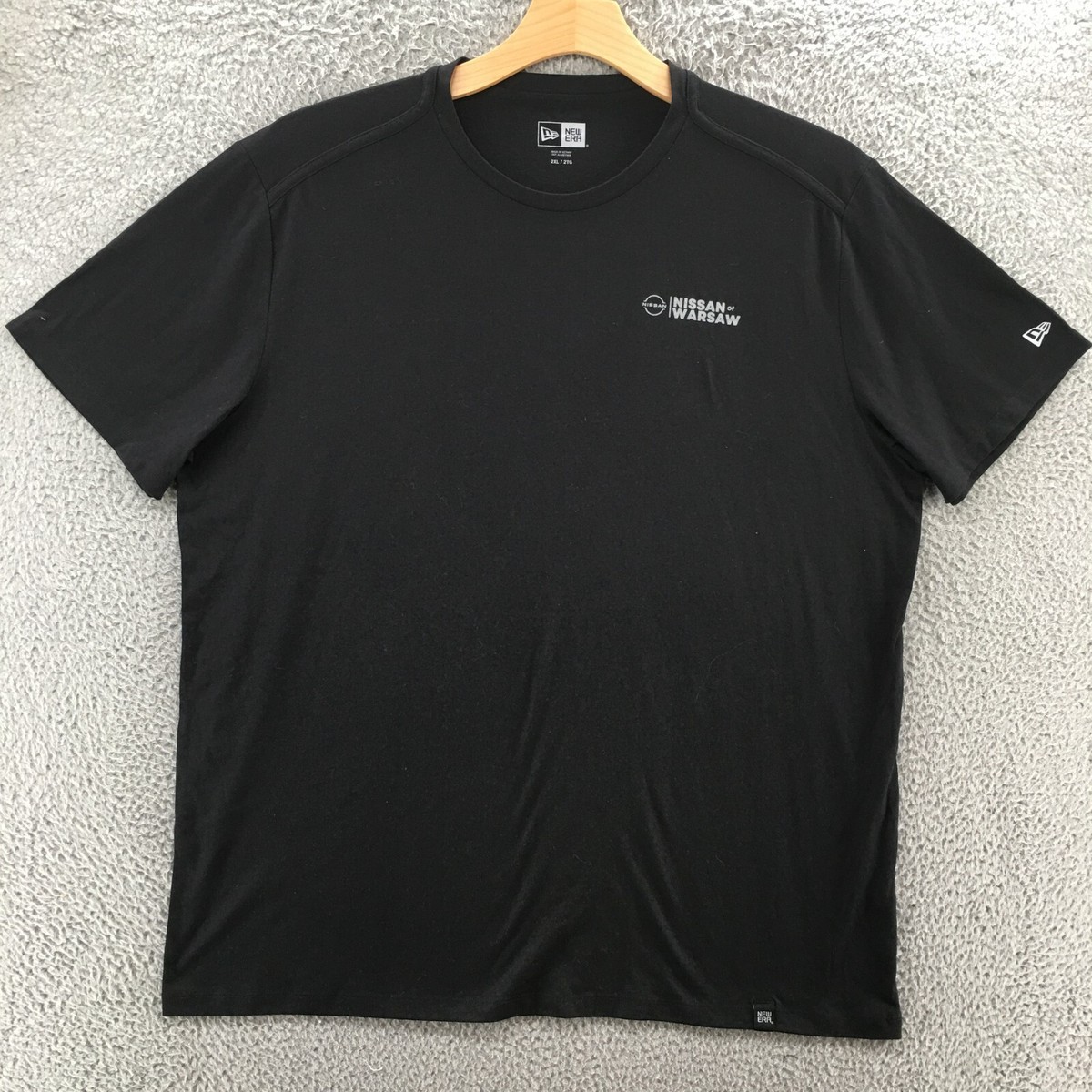 半袖Tシャツ★ニューエラ★ビンテージ 太陽 T-SHIRTS BLACK New Era Nissan Tee Tshirt Mens 2XL BLack Short Sleeve