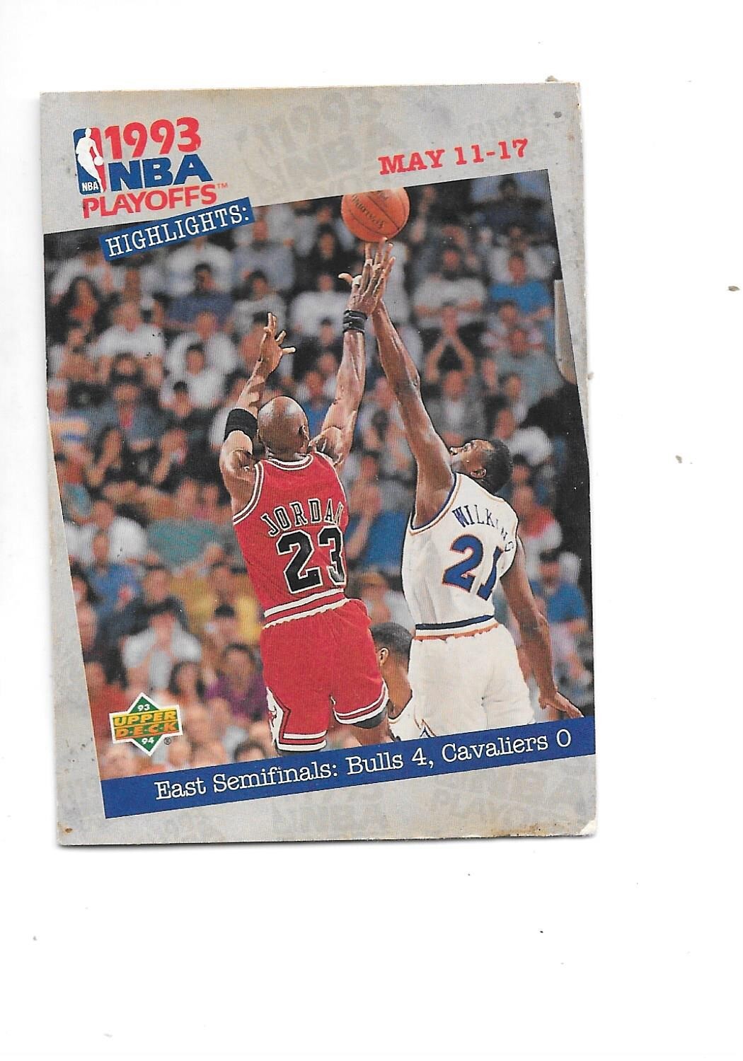 1993 NBA Playoffs 1993-94 Upper Deck Basketball Card #187 Michael Jordan