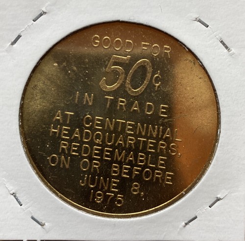 Iowa Centennial Token - Anita, Iowa - 1875-1975 - Good For 50¢ At Headquarters - Picture 2 of 2