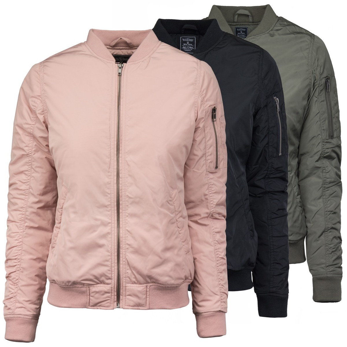 Bomberjacke Trendy Blouson Mantel Damen New View Damen Bomberjacke