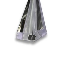 135 Degree Shower Door Magnetic Seal Chrome Trim for 3/16"  1/4" Glass -73" Set