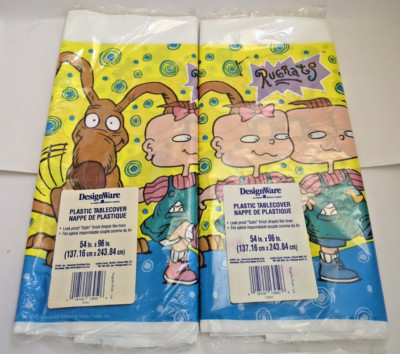 2 Piece Designware American Greetings Rugrats Birthday Party Table Cover 54 x 96
