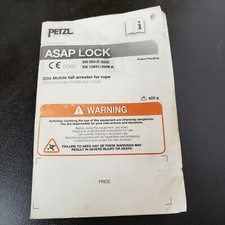 Owners Manual Booklet for Petzl ASAP Lock Mobile Fall Arrester