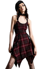 Killstar Rebellion Schoolgirl Gothic Punk Rocker Tartan Plaid Dress KSRA003972