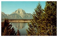 Grand Teton National Park WY Wyoming Mt. Moran Jackson Lake Chrome Postcard
