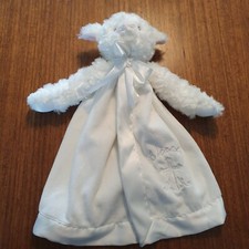 Bearington Baby Lamb BLESSED White Plush Security Blanket Cross Lovey Lovie
