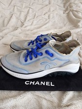 authentic chanel sneakers size 10,5  Eu 41,5 Blue White Sheer Vintage Chanel