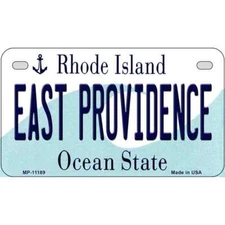 East Providence Rhode Island Novelty Metal Motorcycle Plate MP-11189