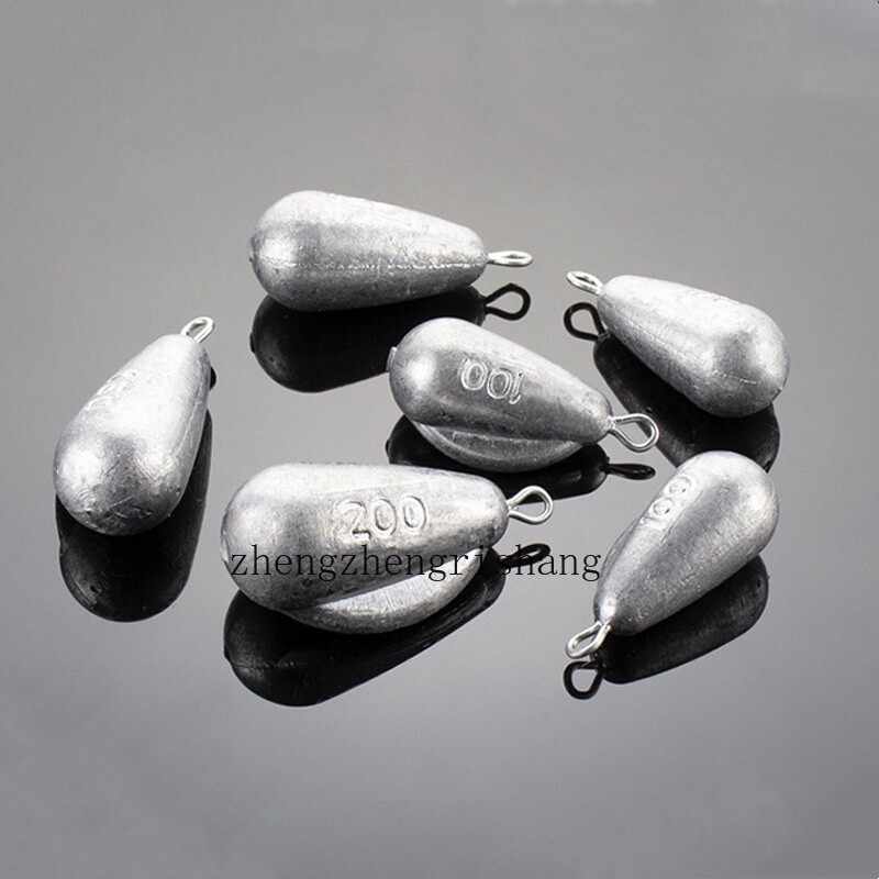 Sea Fishing Lead Sinker Weights Long Casting Tear Drop Shot with