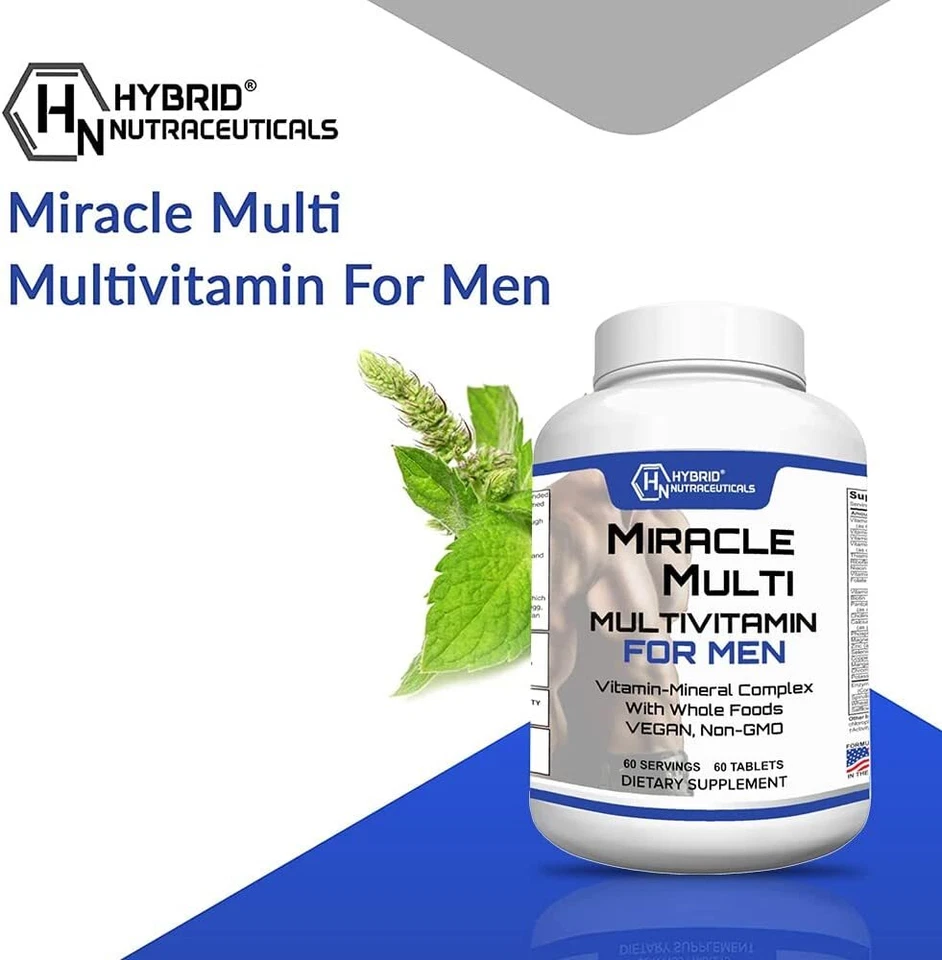 Multivitamínico MultiMineral para Hombres, Suplemento Vitamínico Diario para Hombres: No OGM Foto 2 de 4