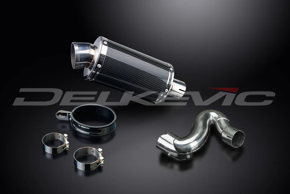 Aprilia Tuono V4 R V4R 2011-2013 Slip On 9" Oval Carbon Exhaust Muffler Kit - Image 3 of 4