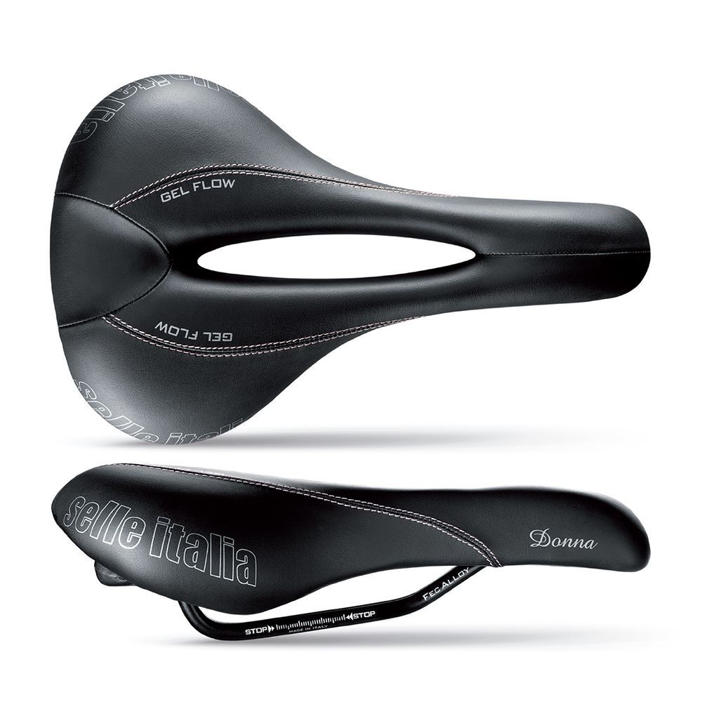 Selle Italia Sella DONNA (L2) Nero 160x262mm 345g FeC Alloy diam.7 mm
