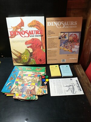 VINTAGE Dinosaurs and Things Learning Adventure Board Game 1992 used