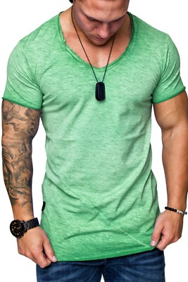 T-shirt Scollo A V Uomo Blu Petrolio - Asi Service - Foto 7