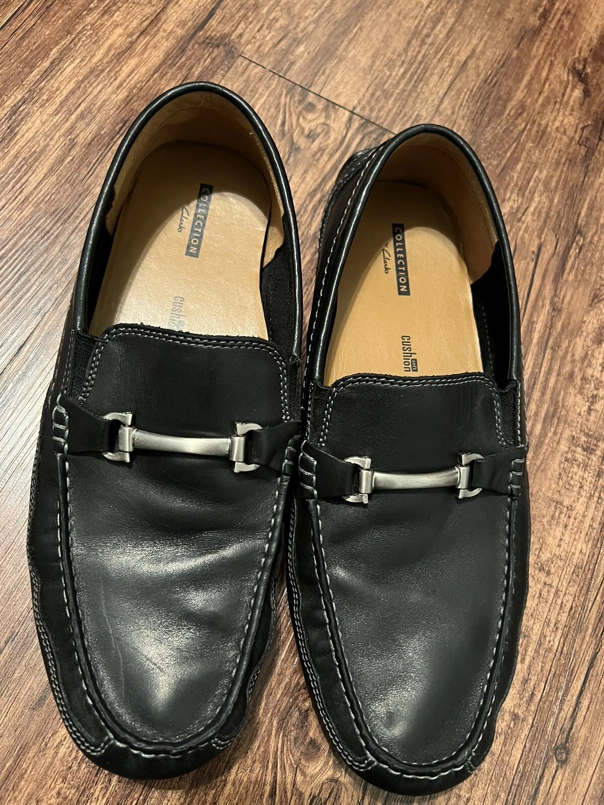 Mocassini da uomo Clarks Collection 22862 scarpe da guida taglia 10 mocassino tomaia in pelle