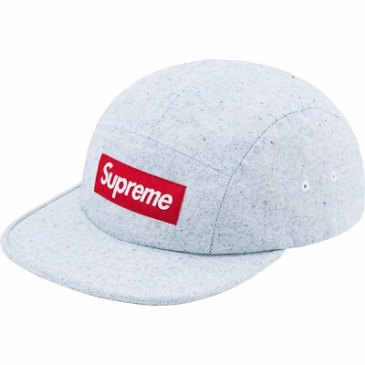 Supreme Coated Denim Camp Cap - White, OS. DSWT, FREE SHIPPING Box 